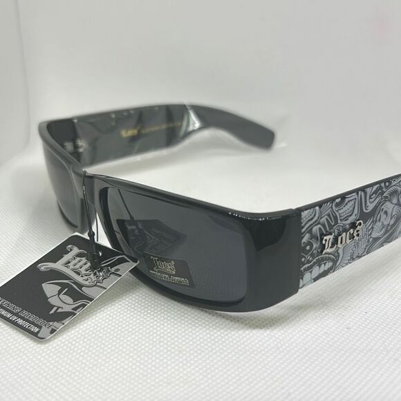 Locs ￼ Graffiti Mens￼ Hardcore Sunglasses - Picture 1 of 3
